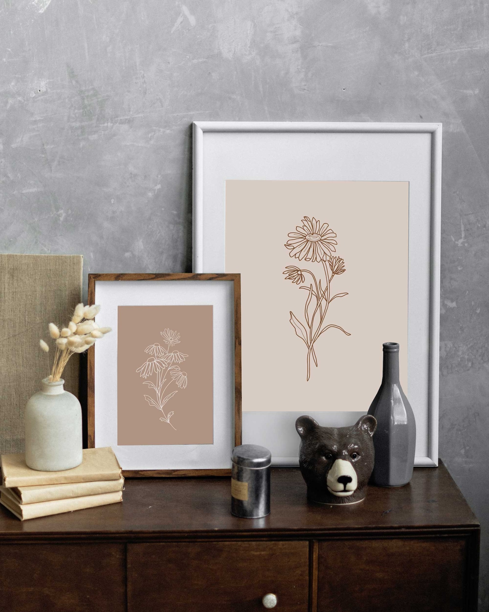 Flower Art Print Set of 2 Gallery Wall Set Floral Printable Etsy