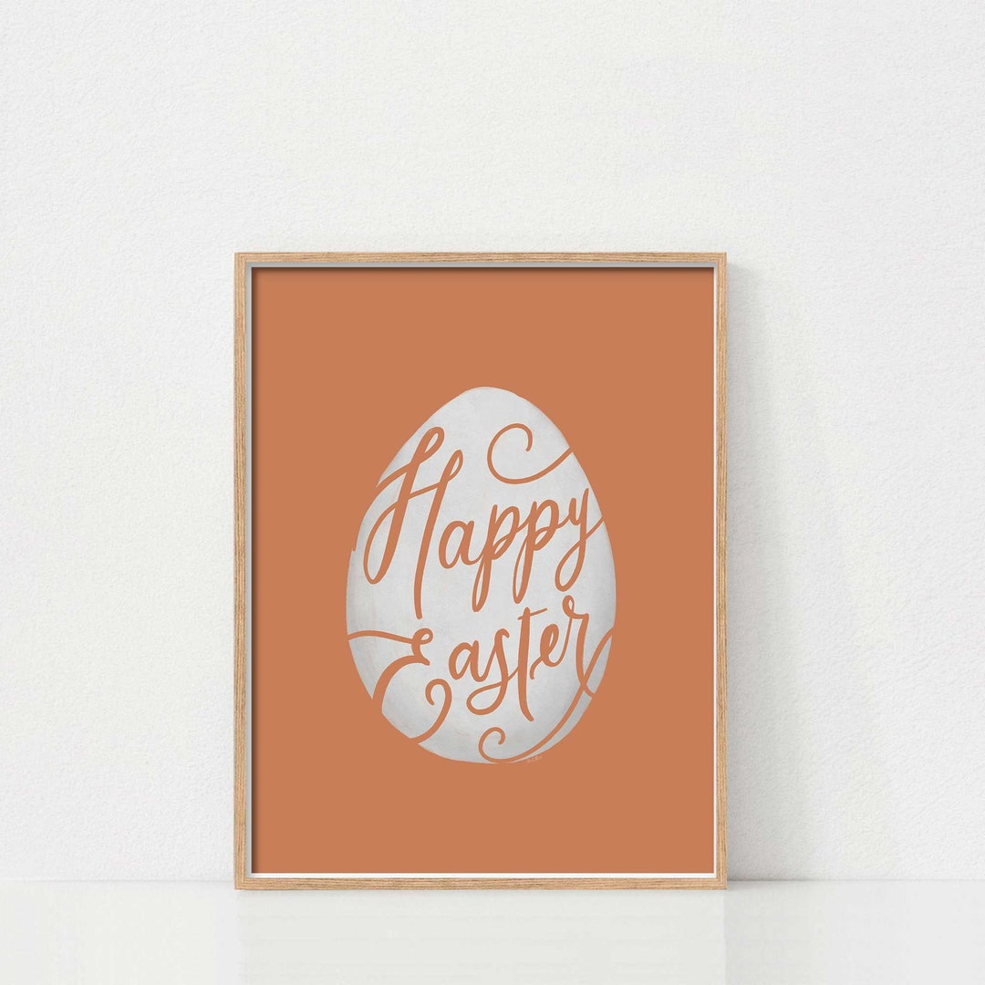 Easter Egg Print, Printable Wall Art, Easter Wall Art, Boho Easter