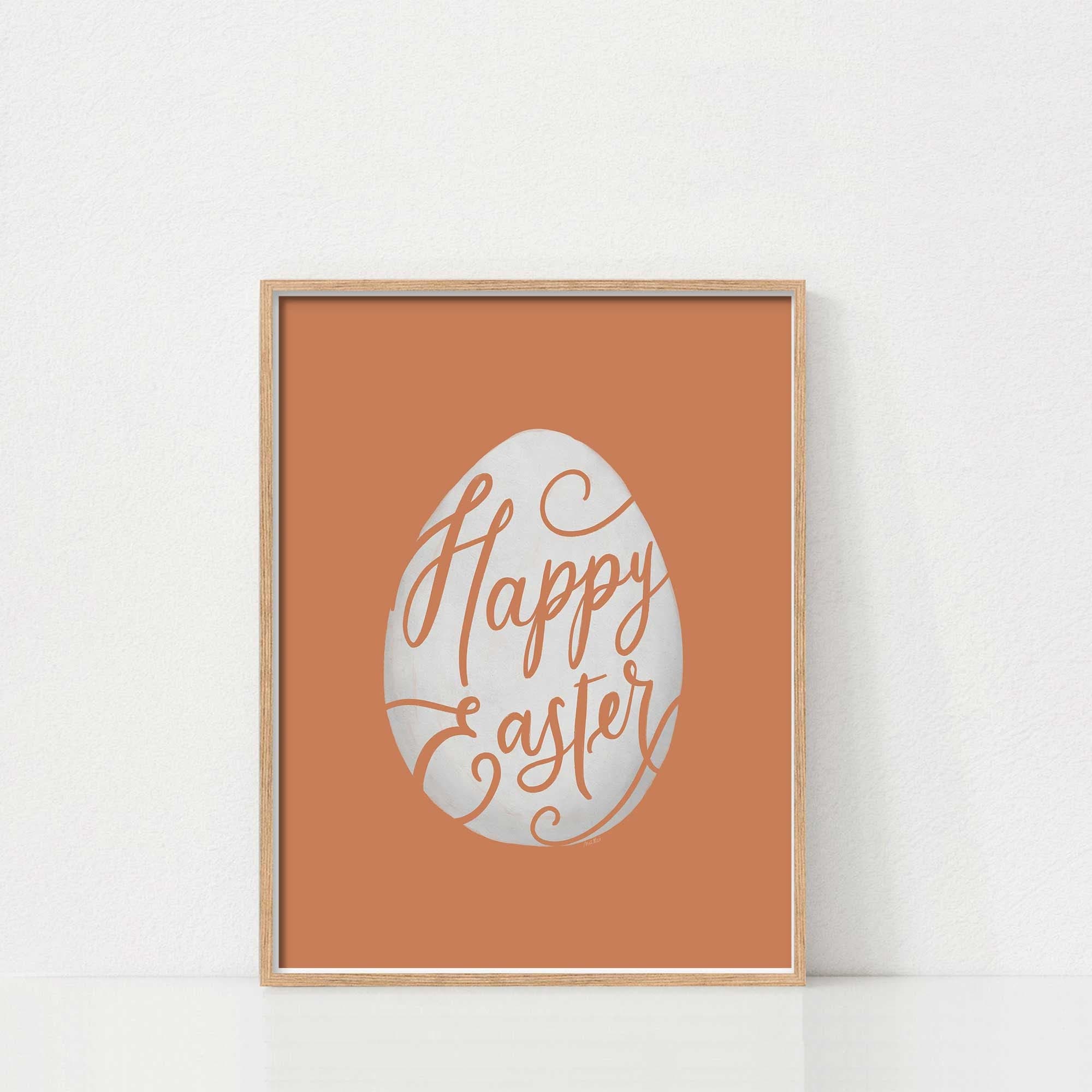 Easter Egg Print Printable Wall Art Easter Wall Art Boho Etsy