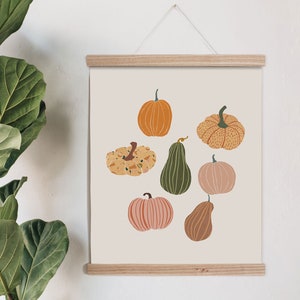 Autumn Pumpkin Wall Art, Autumn Art, Boho Prints, Printable Wall Art, Halloween Pumpkin Print, Fall Pumpkin Print, Cute Pumpkin Wall Art image 4