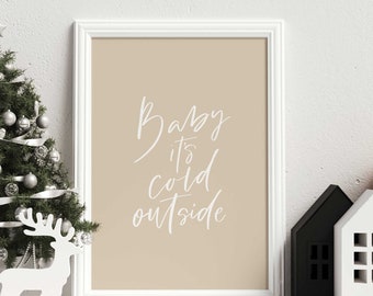 Christmas Art, Neutral Christmas Print, Winter Wall Art, Christmas Sayings Art, Christmas Quote Print, Modern Christmas Print, Holiday Decor