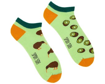 Kiwi low socks | men socks | colorful socks | cool socks | mismatched socks | womens socks | crazy socks | unique socks | patterned socks