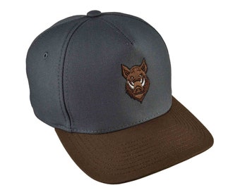 Wild boar baseball cap. Baseball cap with boar embroidery