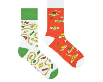 Spaghetti socks | Pasta socks | Cooking socks | Italian socks | Macaroni socks | Penne socks | Tagliatelle socks |  Ravioli socks