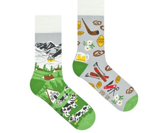 Alpine socks | Mountain socks | Alp socks | Highlander socks | Bavaria socks | Swiss socks | Austria socks | funny socks | winter socks