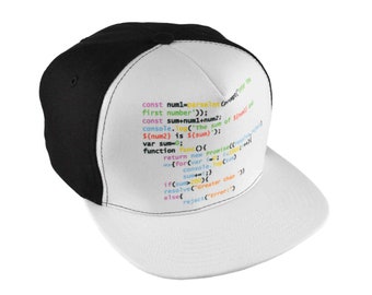 IT developer snapback cap. Java code cap for geeks. Snapback for adults