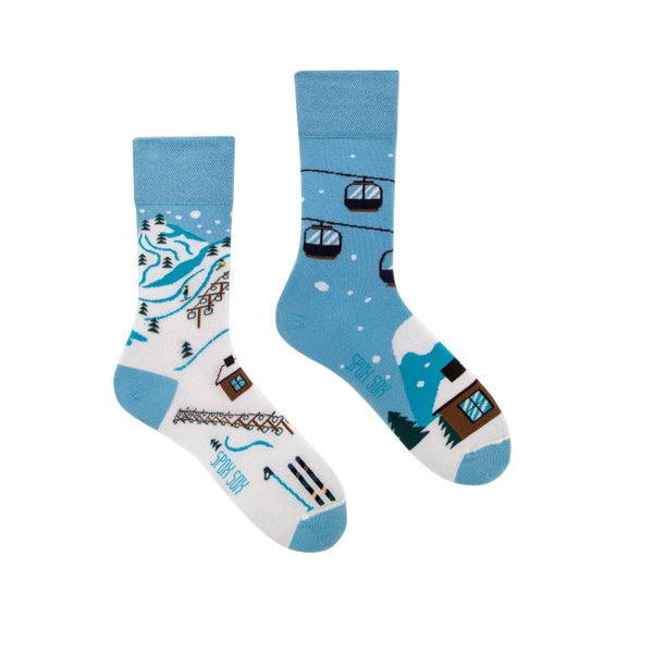 Skisokken | Alpineskiën | coole sokken | niet-passende sokken | gekke sokken | sokken met patroon | grappige, funky sokken | wintersokken