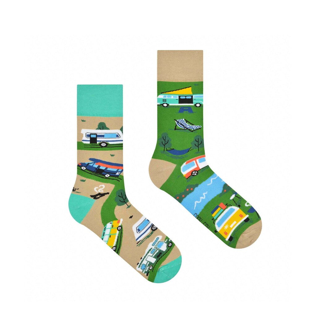 Caravanning Socks Van Life Colorful Socks Motorhome Trip Socks