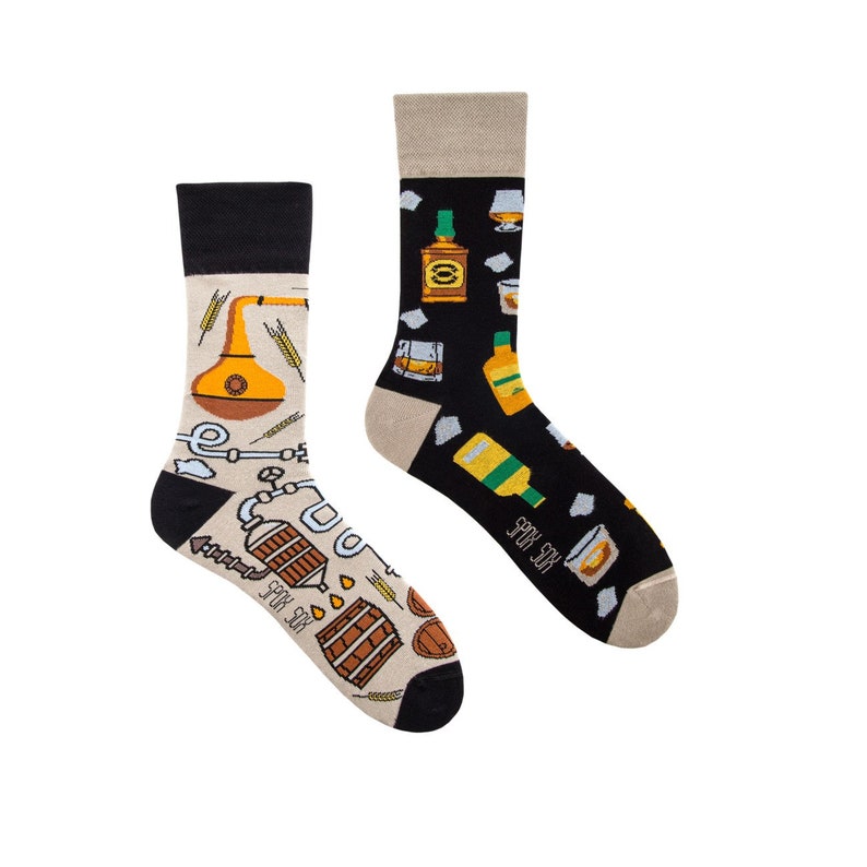 Whisky socks | Bourbon socks | Whiskey distillery socks | Scotch socks | mismatched socks | funny socks | cool socks | crazy socks 