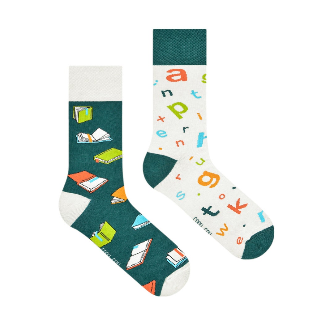 Bookworm Socks Books Socks Letters Socks Alphabet Socks Reader Socks