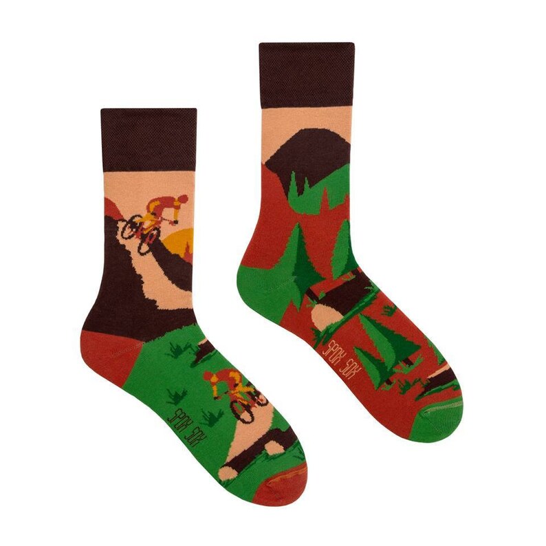 patterned socks Mountain biking MTB socks cool socks colorful socks crazy socks cycling funky socks mismatched socks funny
