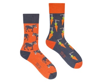 Stru wie ein Esel | Bunte Socken | Cool Socken | Lustige Socken | Spox Sox | Mismatched Socken