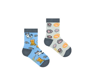 Cats kids socks | Cat children socks | Kitten socks | Pet socks | funny socks | mismatched socks for cat lovers