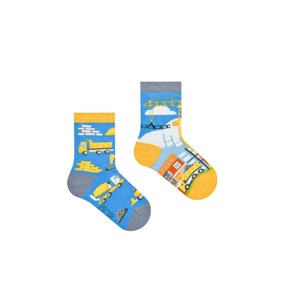 Little constructor kids socks mismatched socks for kids funny socks for children image 1