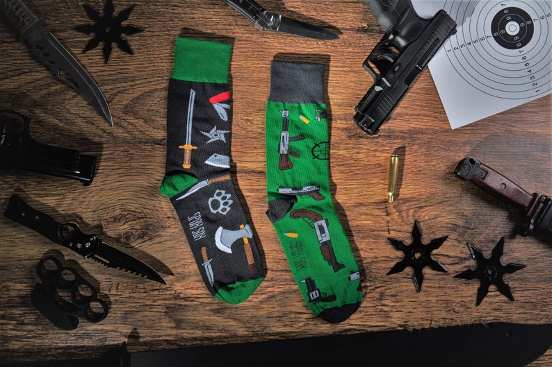 Guns & Knives Socks Weapons Socks Military Socks Etsy