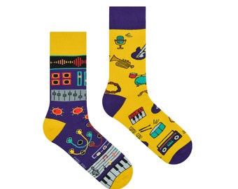 Music socks | Music maker socks | Composer socks | Sound engineering | DJ's socks | Instruments socks | Music fan socks | Colorful socks