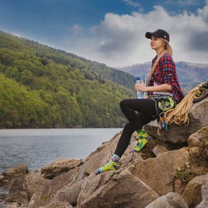 Over the hills socks men socks colorful socks cool socks mismatched socks crazy socks patterned socks hills and forrest image 4