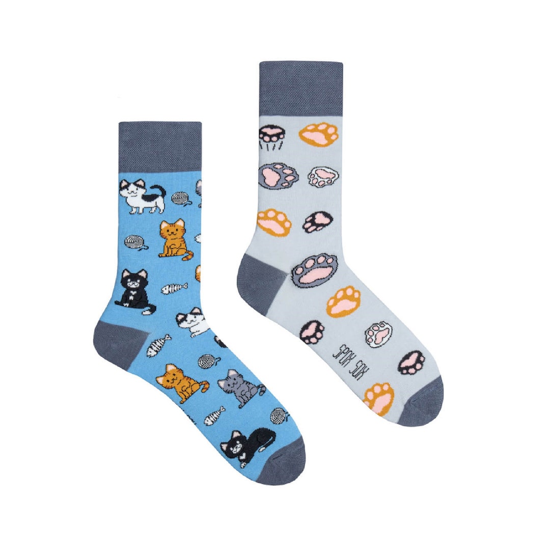Cats Socks Cat Socks Kitten Socks Pet Socks Funny Socks Mismatched