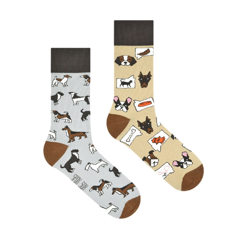 Dogs socks Socks with dogs Dogs dreams socks Pet socks Dog lover socks mismatched socks funny socks cool socks crazy socks image 1