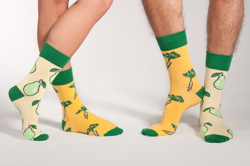 Pear & Parsley Out of the Blue Mismatched Socks Men Socks Etsy