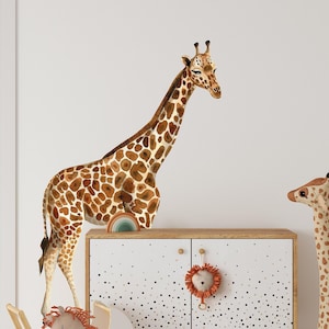 Giraffe Wall Decal - Giraffe Wall Sticker - Nursery Decor - Safari Animal Wall Sticker - Peel and Stick Fabric