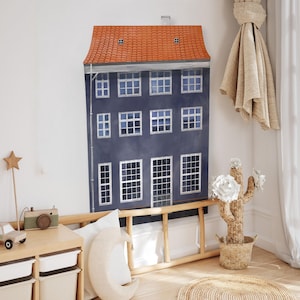 Scandi Town House Fabric Wall Decal | The Blueberry House | Copenhagen Collection by DecalBaby