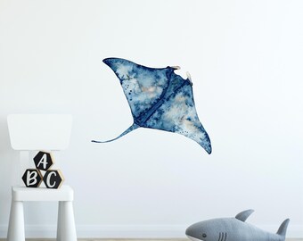 Stingray Swimming CarTruckBedroomHomeLaptopComputerPhone Decal