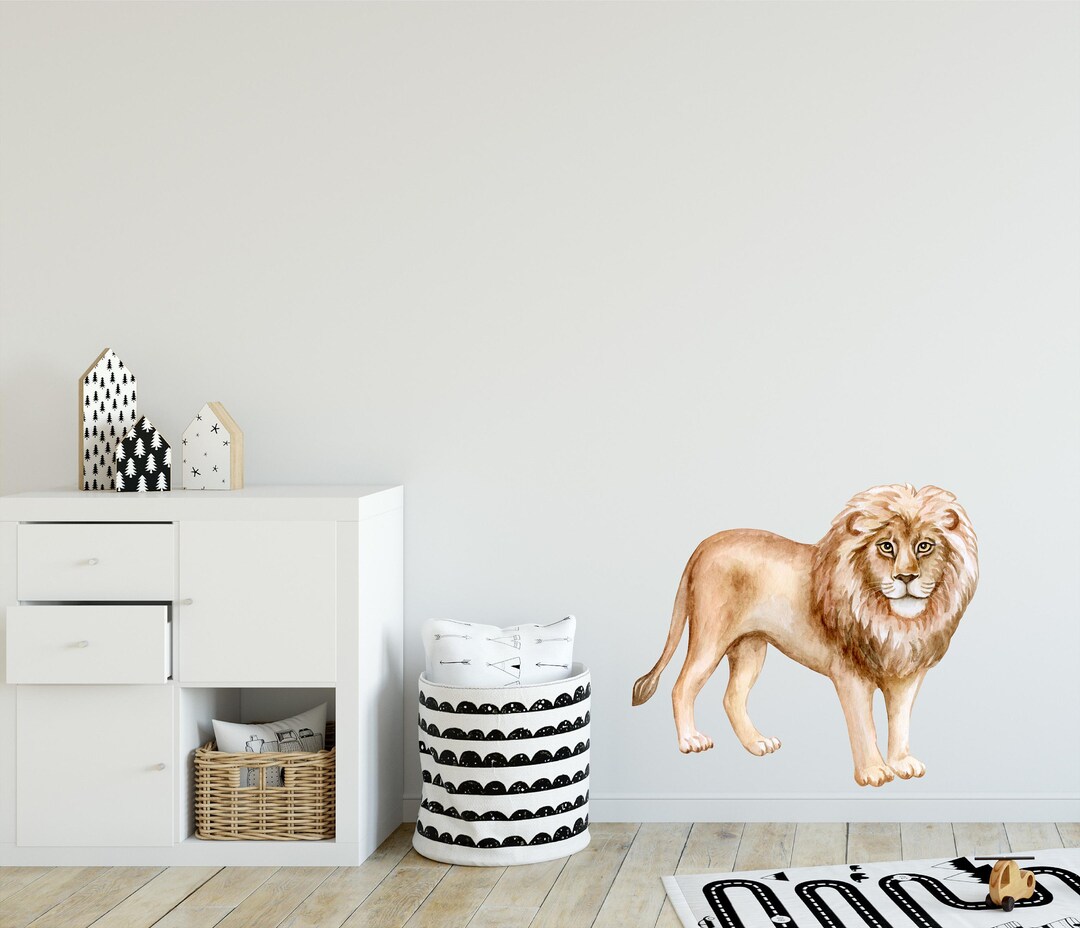 Lion #4 Wall Decal Safari Animal Wall Sticker Removable Fabric for ...