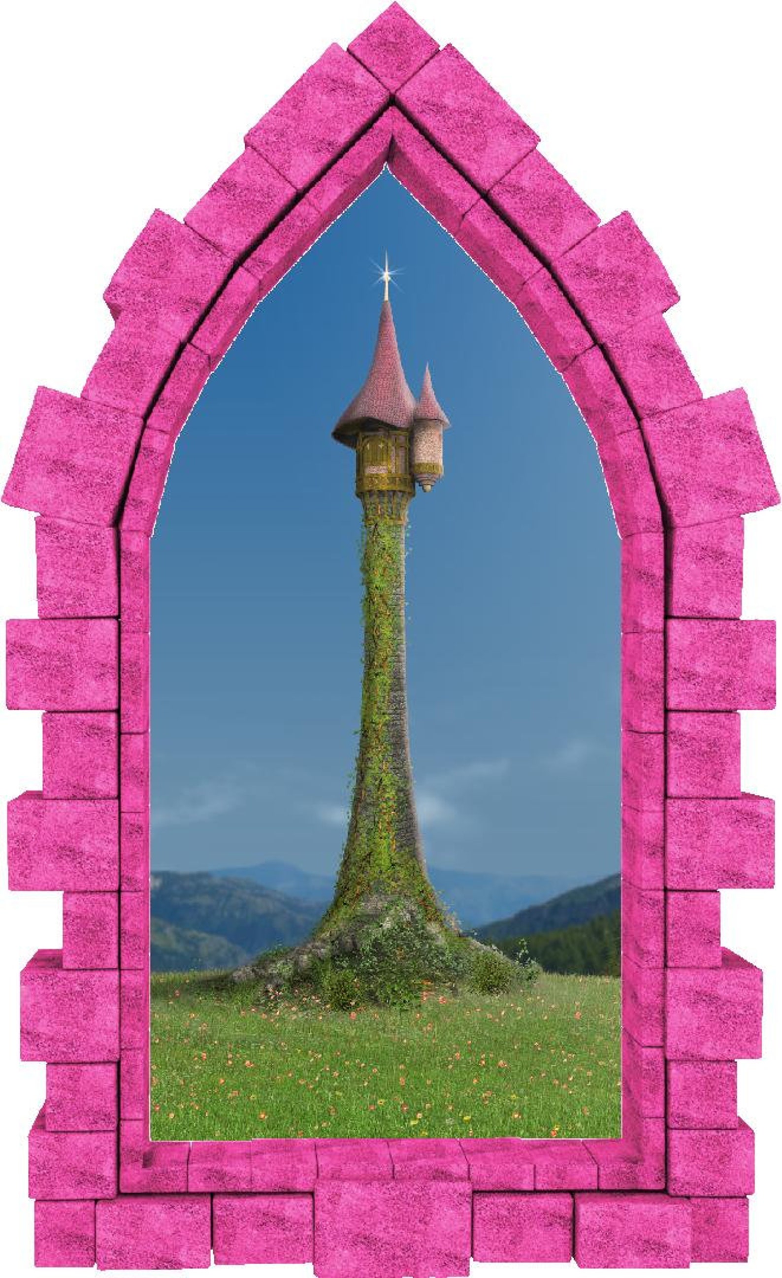 Rapunzel's Castle Tower Castle Window Wall Decal 3D Wall Etsy
