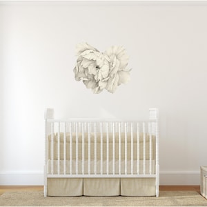 Peony Flower Wall Decal | Peony Wall Sticker | Removable Peony | Peel and Stick Peony | Watercolor Peony | Fabric Wall Decal | Nursery Decor