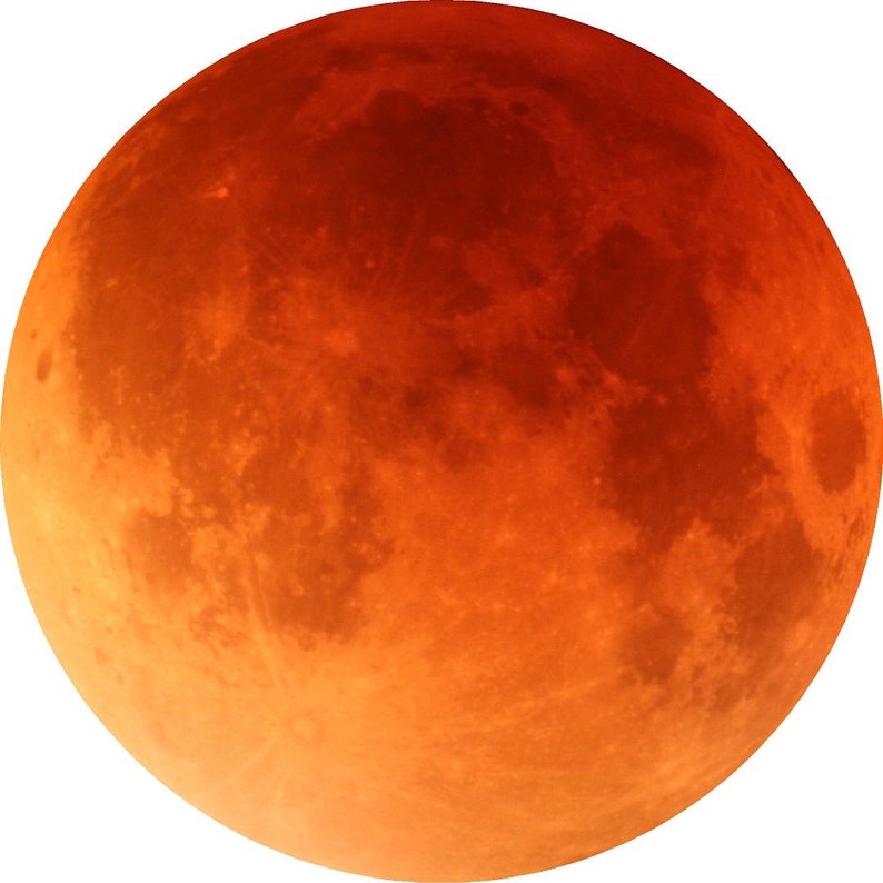 blood red moon circle wall decal circle print removable