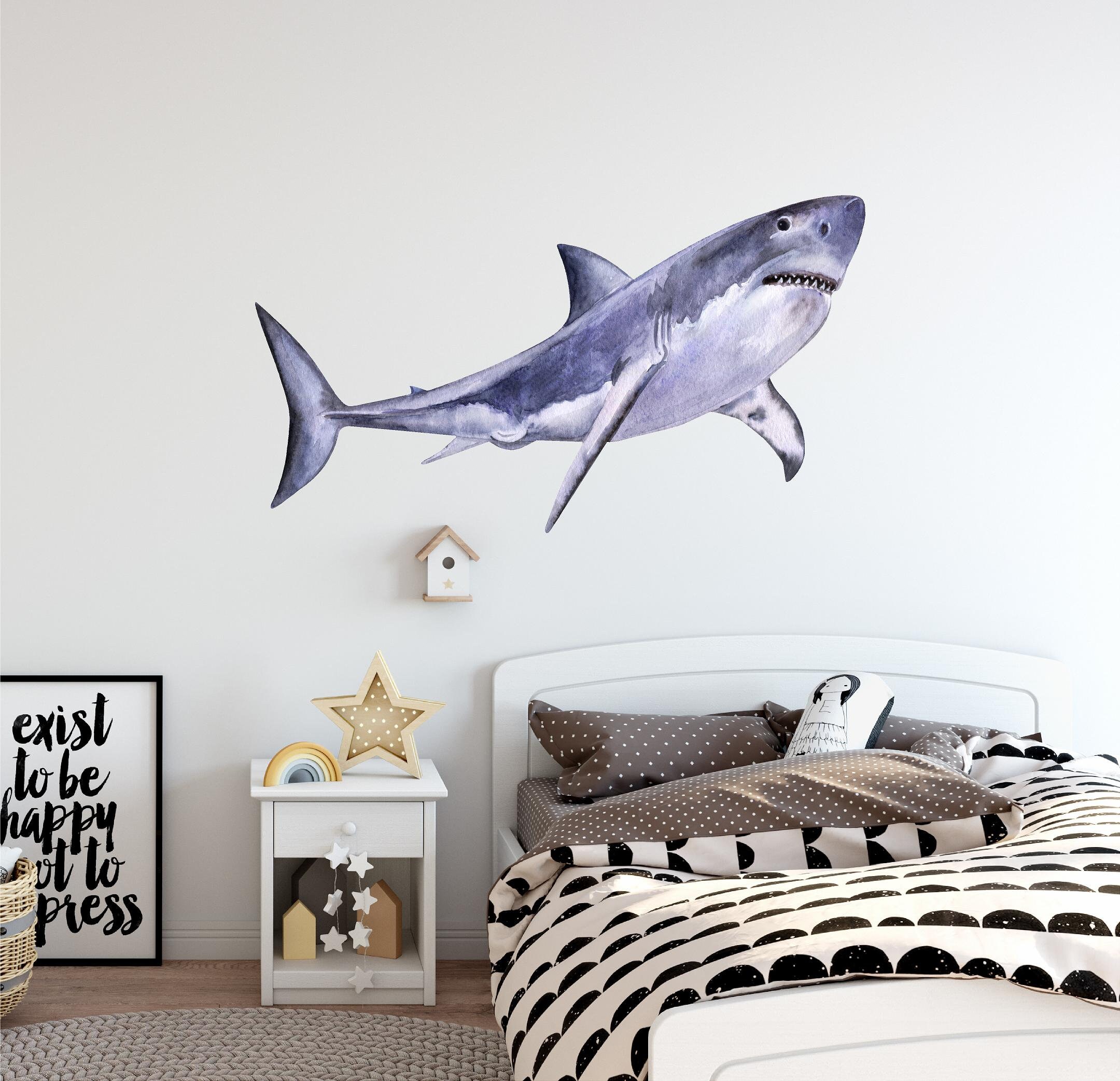 Baby Shark Wall Decals Shark Wall Décor Shark Doo Doo Peel and -   Denmark