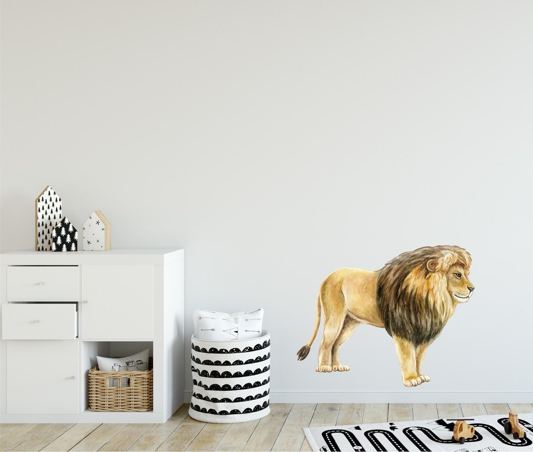 Lion #3 Wall Decal Safari Animal Wall Sticker Removable Fabric for ...