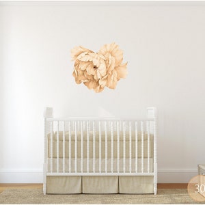 Peony Flower Wall Decal | Peony Wall Sticker | Removable Peony | Peel and Stick Peony | Watercolor Peony | Fabric Wall Decal | Nursery Decor