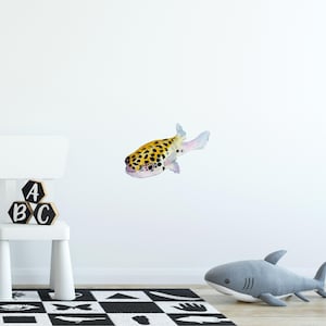 Baby Boxfish Wall Decal Ocean Deep Sea Tropical Fish Removable Fabric Wall Sticker | DecalBaby