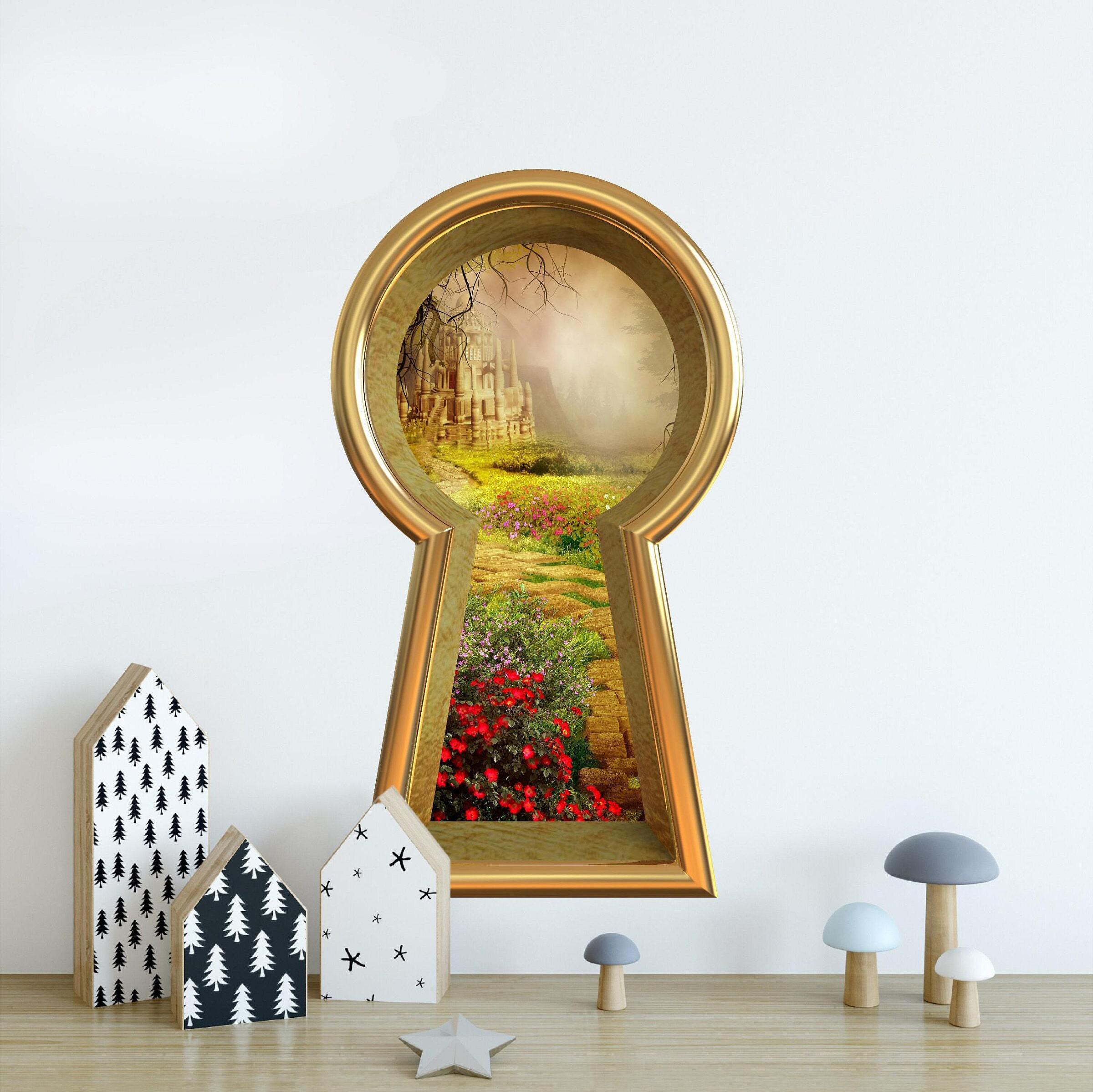 3d Keyhole Fabric Wall Decal - Stone Path to Fairytale Castle - 3D ...