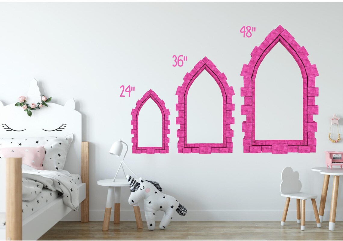 Enchanted Flower Swing Castle Window Wall Decal 3D Wall Sticker Fairy ...
