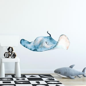 Stingray Wall Decal Wall Decal Ocean Sea Life Removable Fabric Wall Sticker