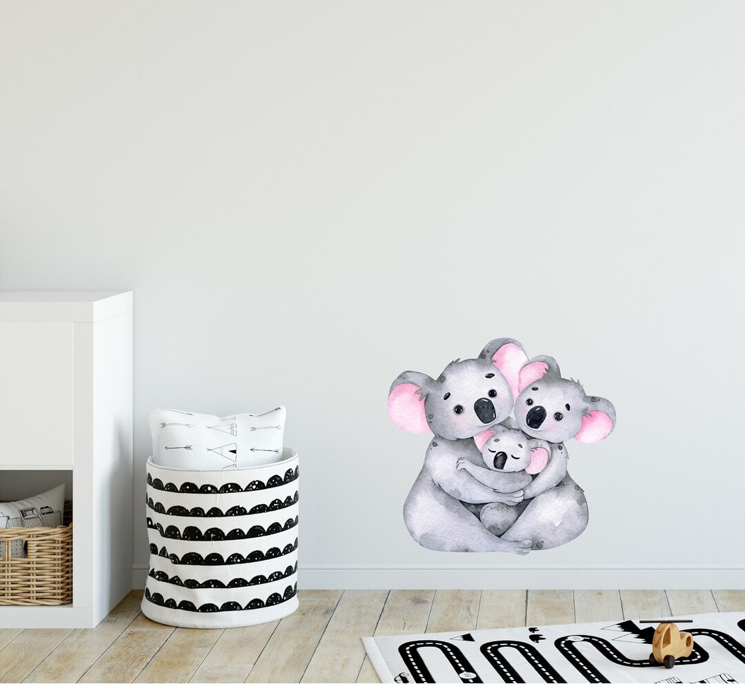 Family of Koala Bears Wall Decal Australian Animal Wall Sticker Cute