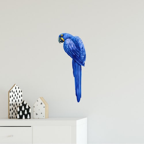 Scarlet Macaw Parrot Flying Bird Wall Decal Tropical Etsy