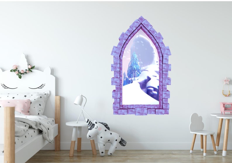 Disney Wall Decal Frozen Castle Window Wall Sticker Frozen Etsy