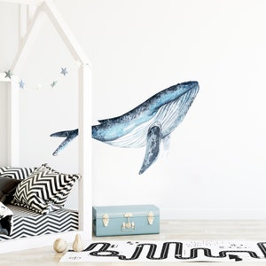Humpback Whale #3 Wall Decal Ocean Sea Life Removable Fabric Wall Sticker | DecalBaby