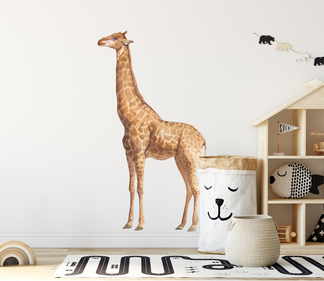 Giraffe Fabric Wall Decal - Zoo Animal - Safari Animal Wall Sticker ...