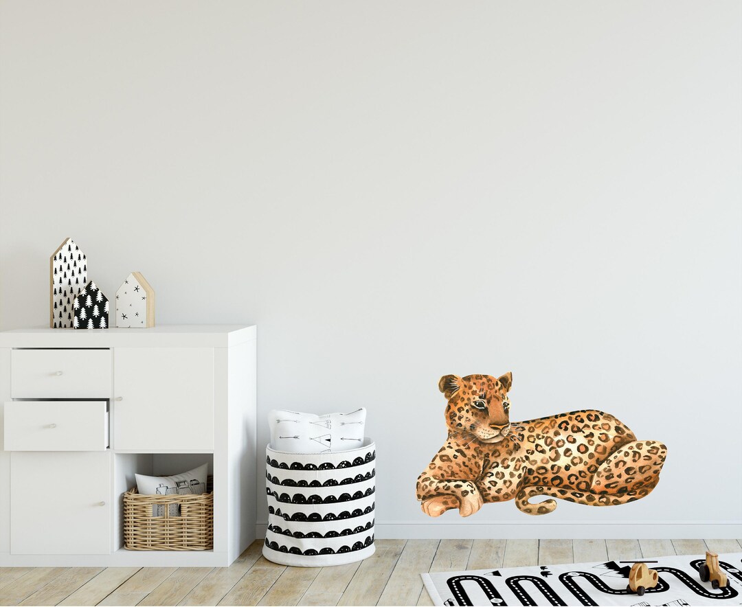 Leopard #3 Wall Decal Safari Animal Cat Wall Sticker Removable Fabric ...