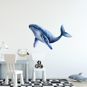 Humpback Whale #6 Wall Decal Ocean Sea Life Removable Fabric Wall Sticker | DecalBaby