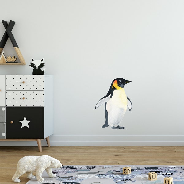 Emperor Penguin Wall Decal Arctic Bird Ocean Sea Life Removable Fabric Wall Sticker | DecalBaby