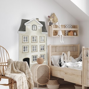 Scandi Town House Fabric Wall Decal | The Custard House | Copenhagen Collection by DecalBaby