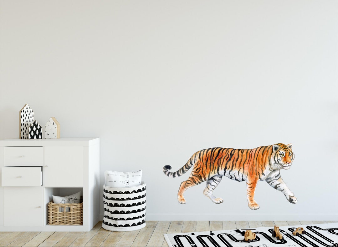 Tiger #2 Wall Decal Safari Animal Wall Sticker Removable Fabric for ...