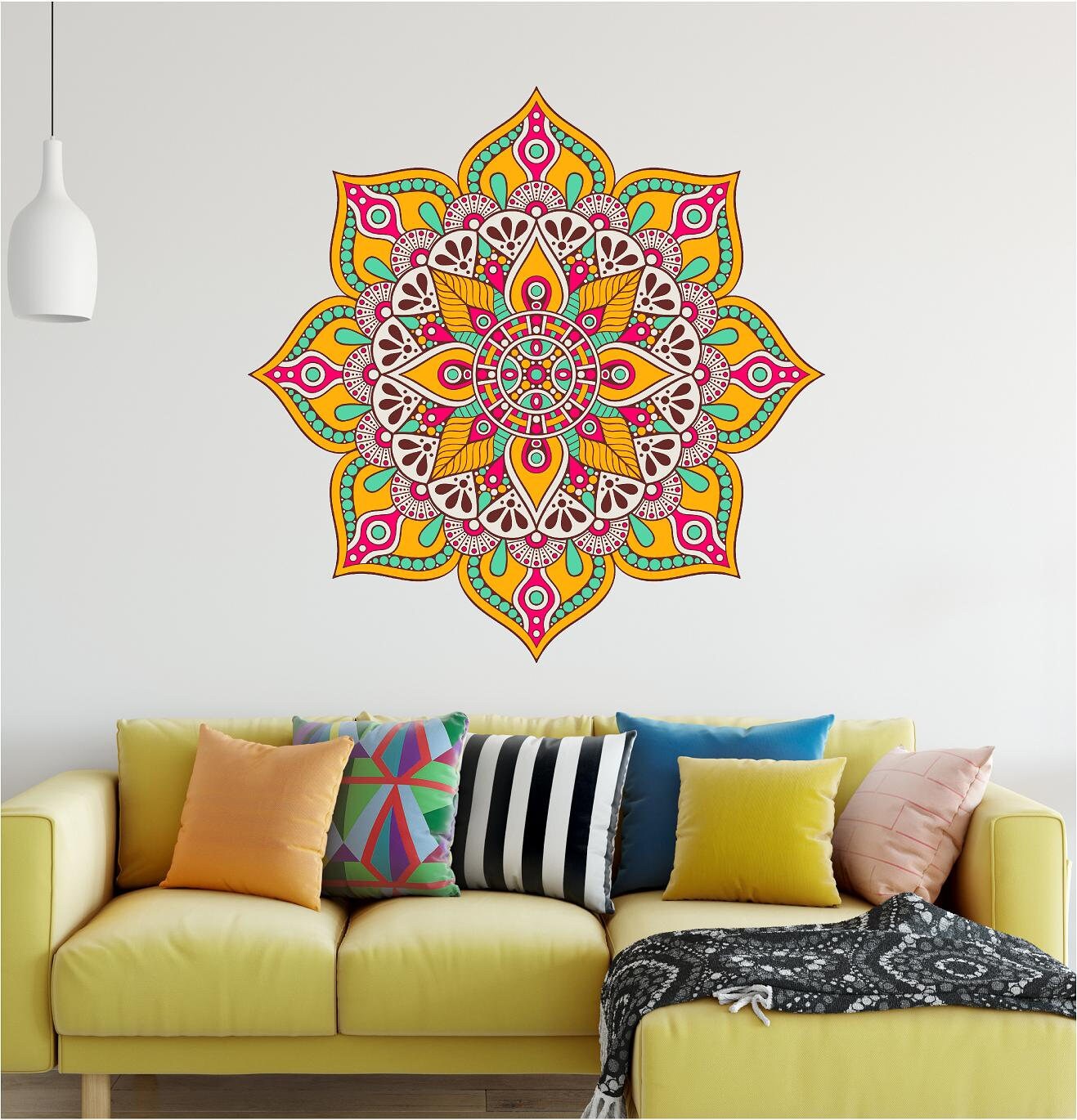 Floral Victorian Mandala Vinyl Wall Art Sticker Floral Victorian Mandala Vinyl Wall Art Sticker