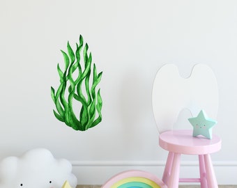 Green Seaweed #3 Wall Decal Ocean Sea Life Removable Fabric Wall Sticker | DecalBaby